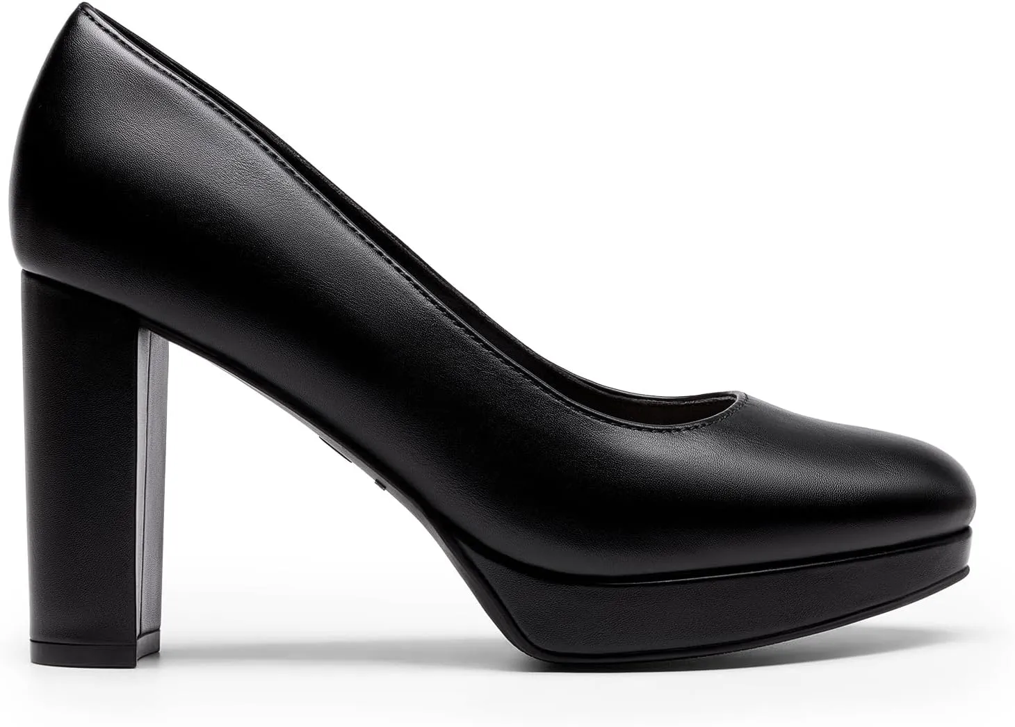 DREAM PAIRS Women's Pumps Closed Round Toe Chunky High Heels Platform Work Comfortable Dress Shoes for Women