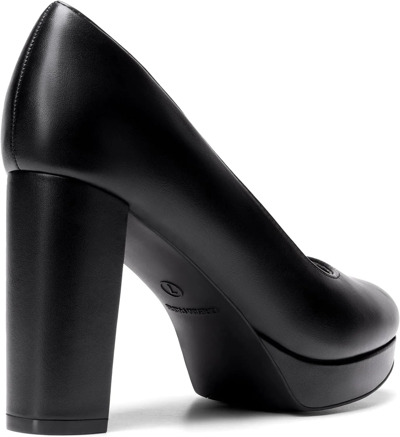 DREAM PAIRS Women's Pumps Closed Round Toe Chunky High Heels Platform Work Comfortable Dress Shoes for Women