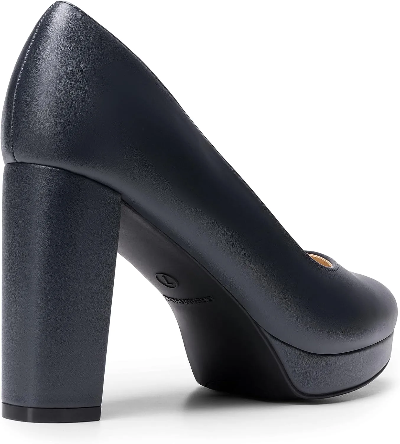 DREAM PAIRS Women's Pumps Closed Round Toe Chunky High Heels Platform Work Comfortable Dress Shoes for Women