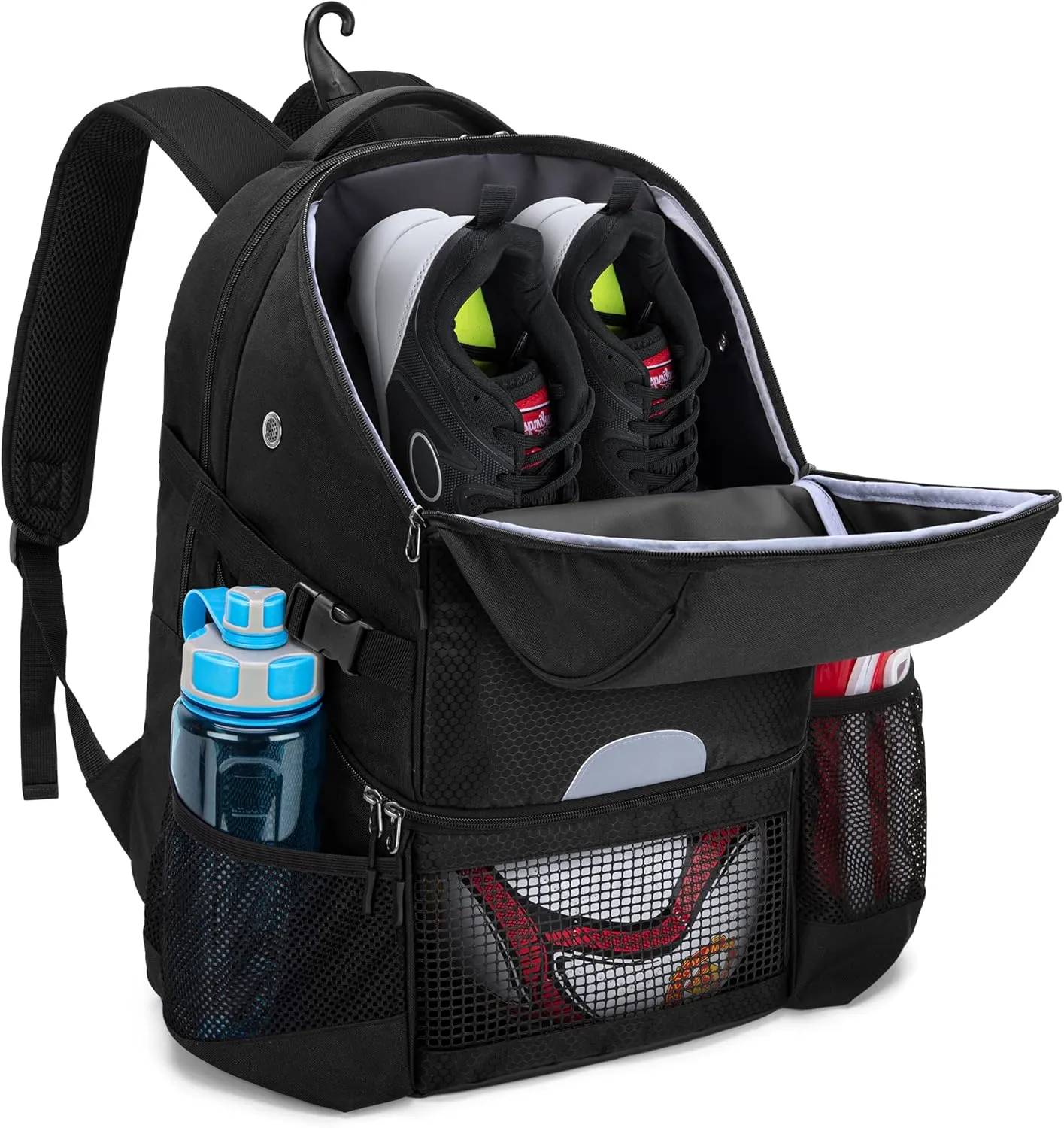 DSLEAF Soccer Backpack for Men, Basketball Bag with Ball Space and Separate Shoe Space for Basketball, Soccer, Volleyball Training
