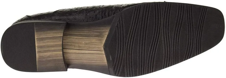 DTI Men's Leather Shoes Oxford Dress Lace-Up Z622-30 Crocodile Print Black