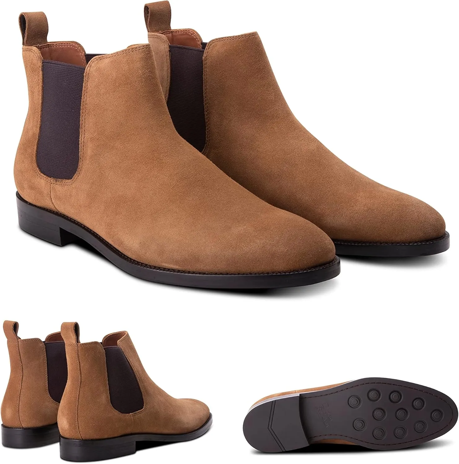 Dunross & Sons Men Jayden Chelsea Boot, Comfortable Leather Boot