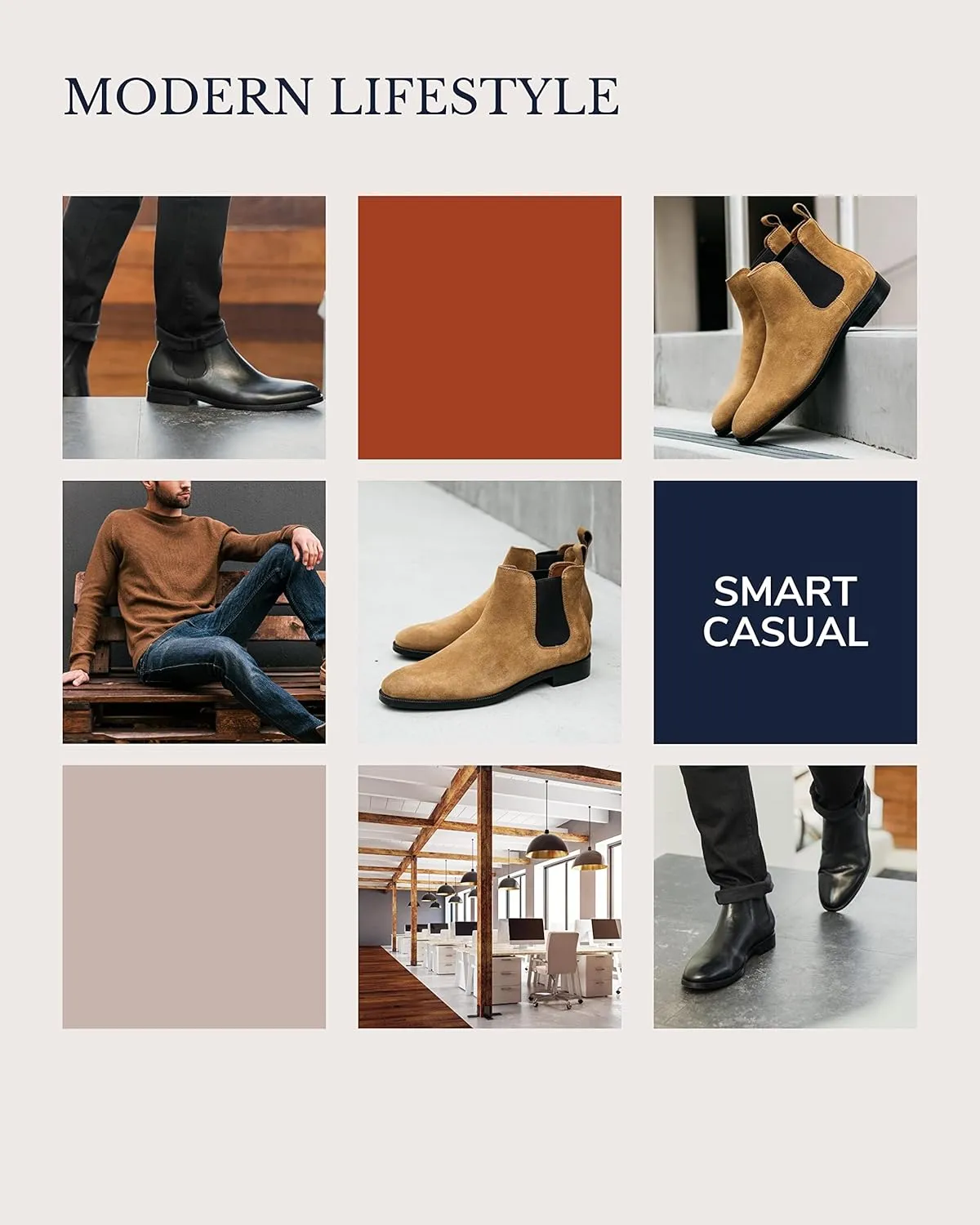 Dunross & Sons Men Jayden Chelsea Boot, Comfortable Leather Boot