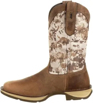 Durango Desert Camo Pull-on Western Boot, Dusty Brown And Desert Camo, Size 7(M)