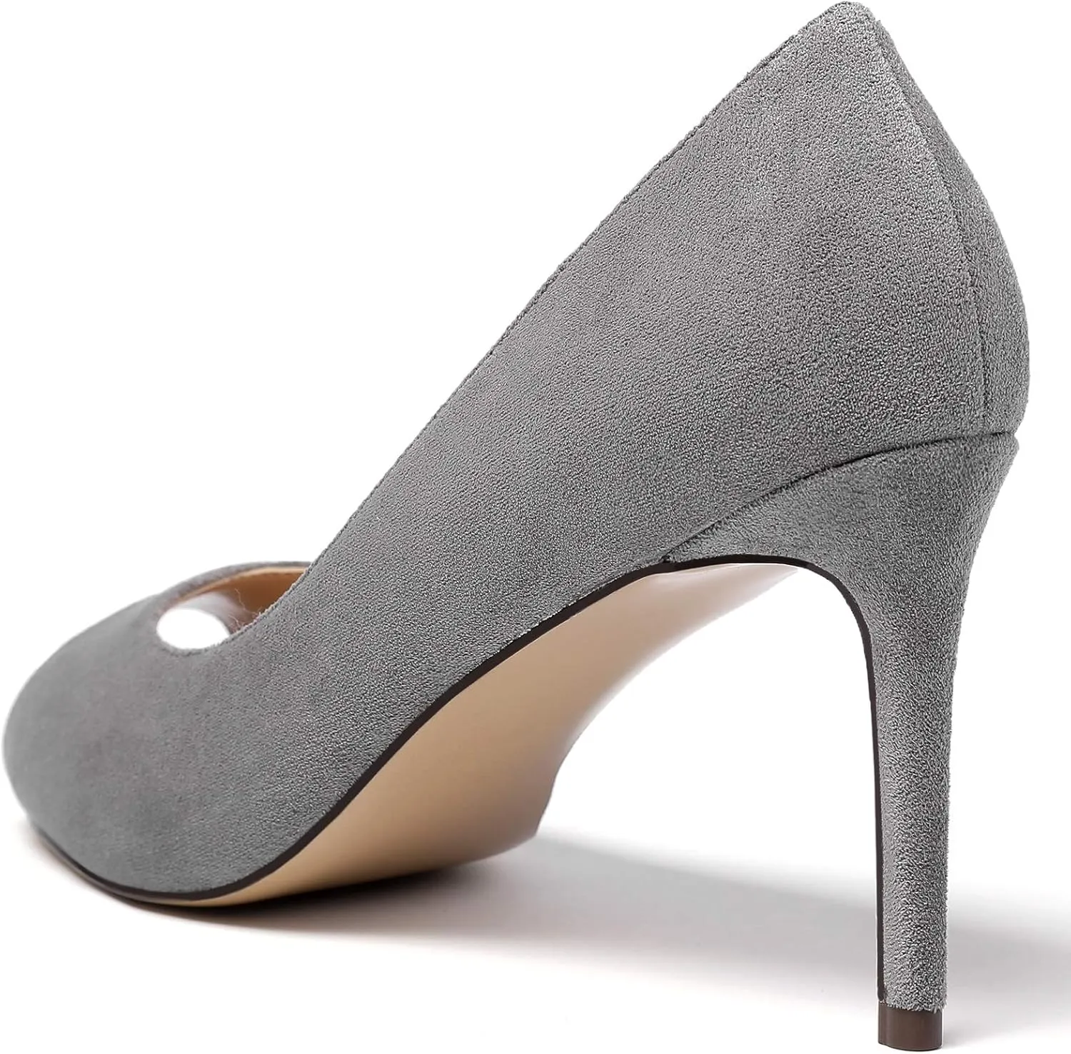 Eldof Women Peep Toe Pumps Mid-Heel Pumps Formal Wedding Bridal Classic Heel Open Toe Stiletto