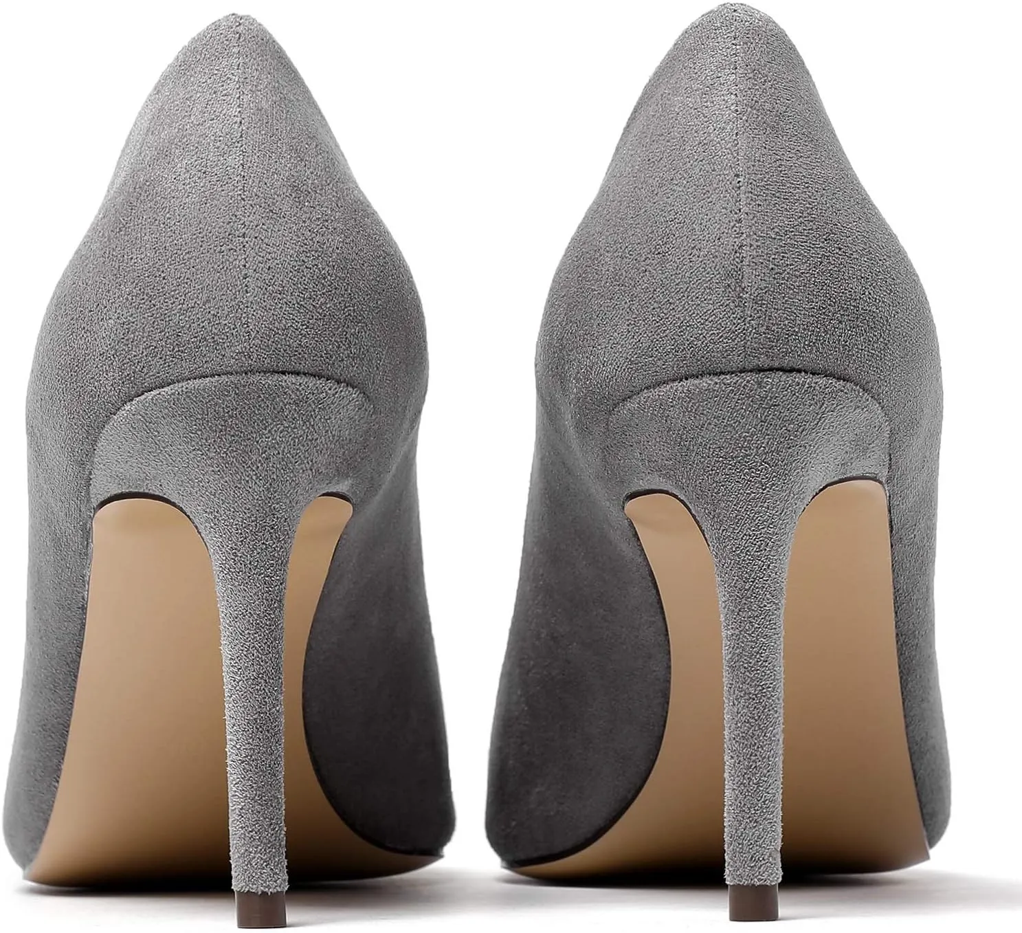 Eldof Women Peep Toe Pumps Mid-Heel Pumps Formal Wedding Bridal Classic Heel Open Toe Stiletto