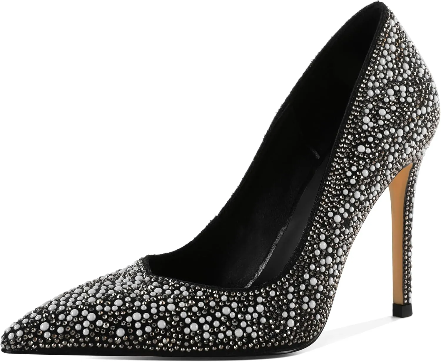 Eldof Women's Classic Dress Pumps Shoes, Sexy Pointed Toe 4" Stiletto High Heels, Office Formal Slip On Size 5-13