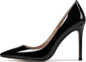 Eldof Women's Classic Dress Pumps Shoes, Sexy Pointed Toe 4" Stiletto High Heels, Office Formal Slip On Size 5-13