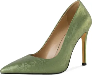 Eldof Women's Classic Dress Pumps Shoes, Sexy Pointed Toe 4" Stiletto High Heels, Office Formal Slip On Size 5-13