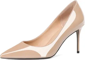 Eldof Women's High Heel Pumps - Classy Pointy Toe Pumps_- Office Wedding Party Event Comfort Heels