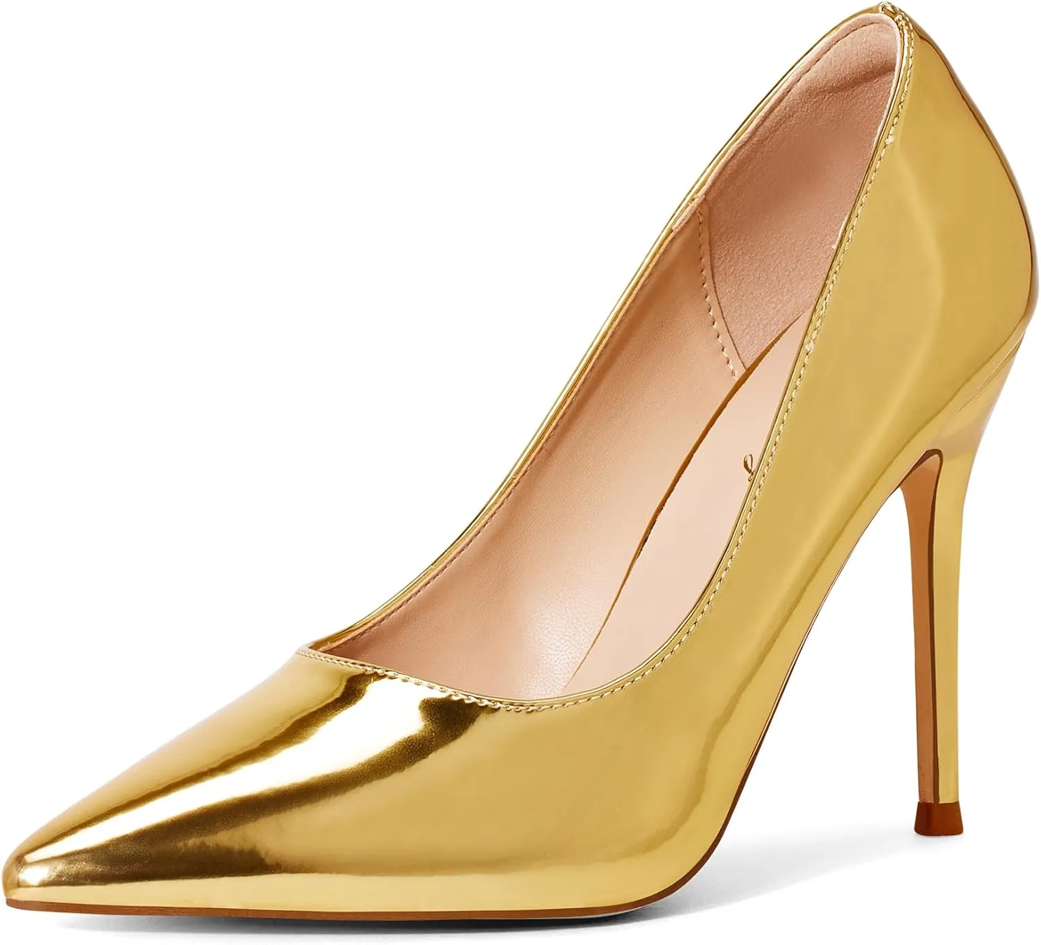 Elisabet Tang Women's High Heels Pumps Closed Pointed Toe Stiletto 4inch Heels Classic Office Special Dressy Wedding Pump Shoes