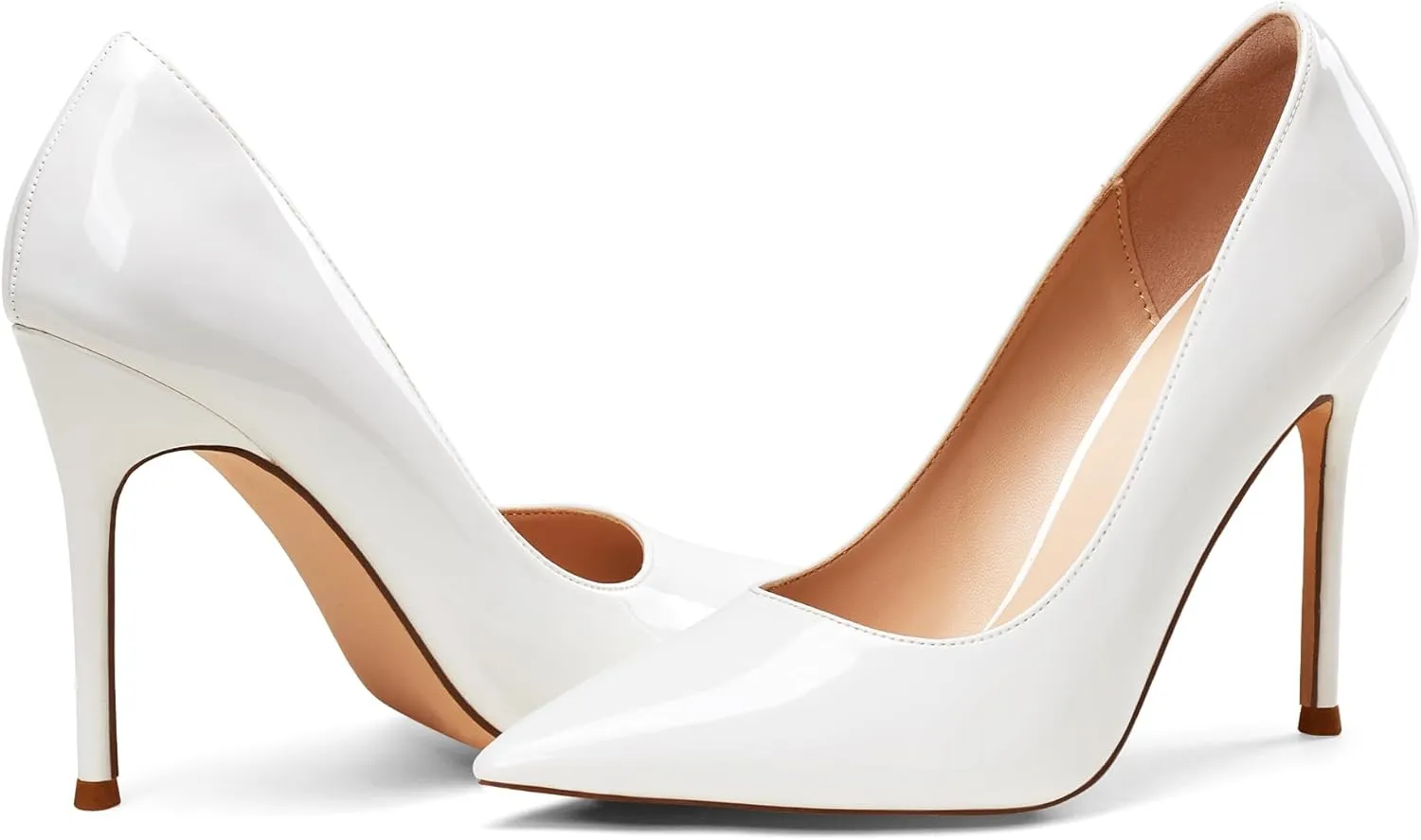 Elisabet Tang Women's High Heels Pumps Closed Pointed Toe Stiletto 4inch Heels Classic Office Special Dressy Wedding Pump Shoes