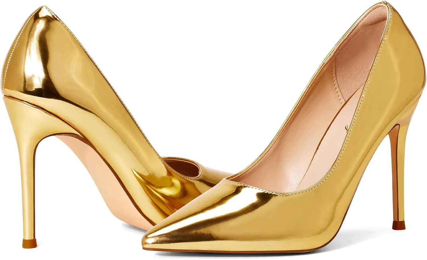 Elisabet Tang Women's High Heels Pumps Closed Pointed Toe Stiletto 4inch Heels Classic Office Special Dressy Wedding Pump Shoes