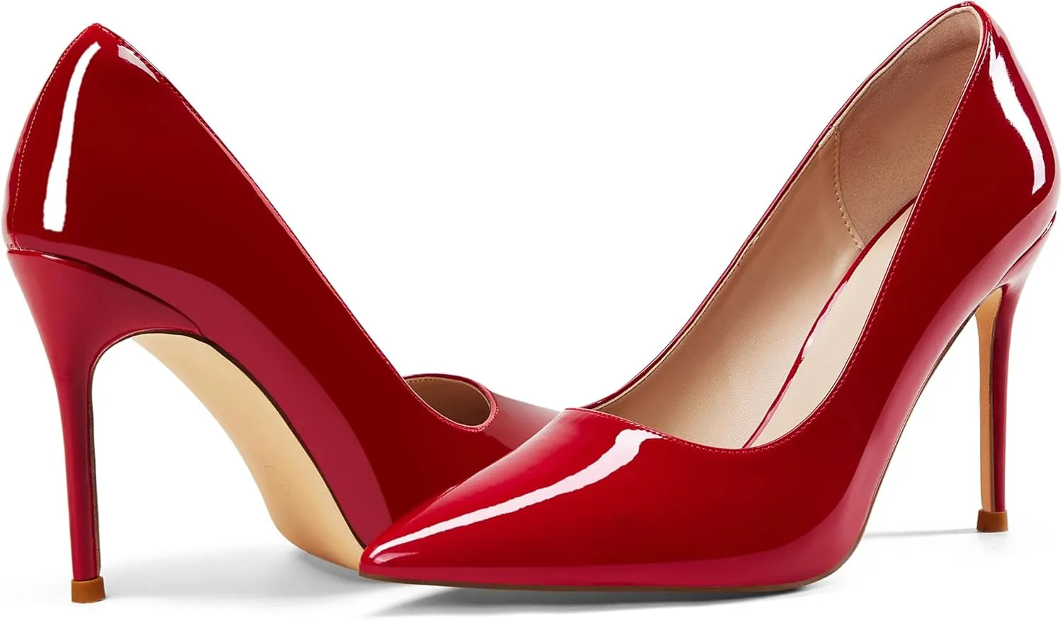 Elisabet Tang Women's High Heels Pumps Closed Pointed Toe Stiletto 4inch Heels Classic Office Special Dressy Wedding Pump Shoes