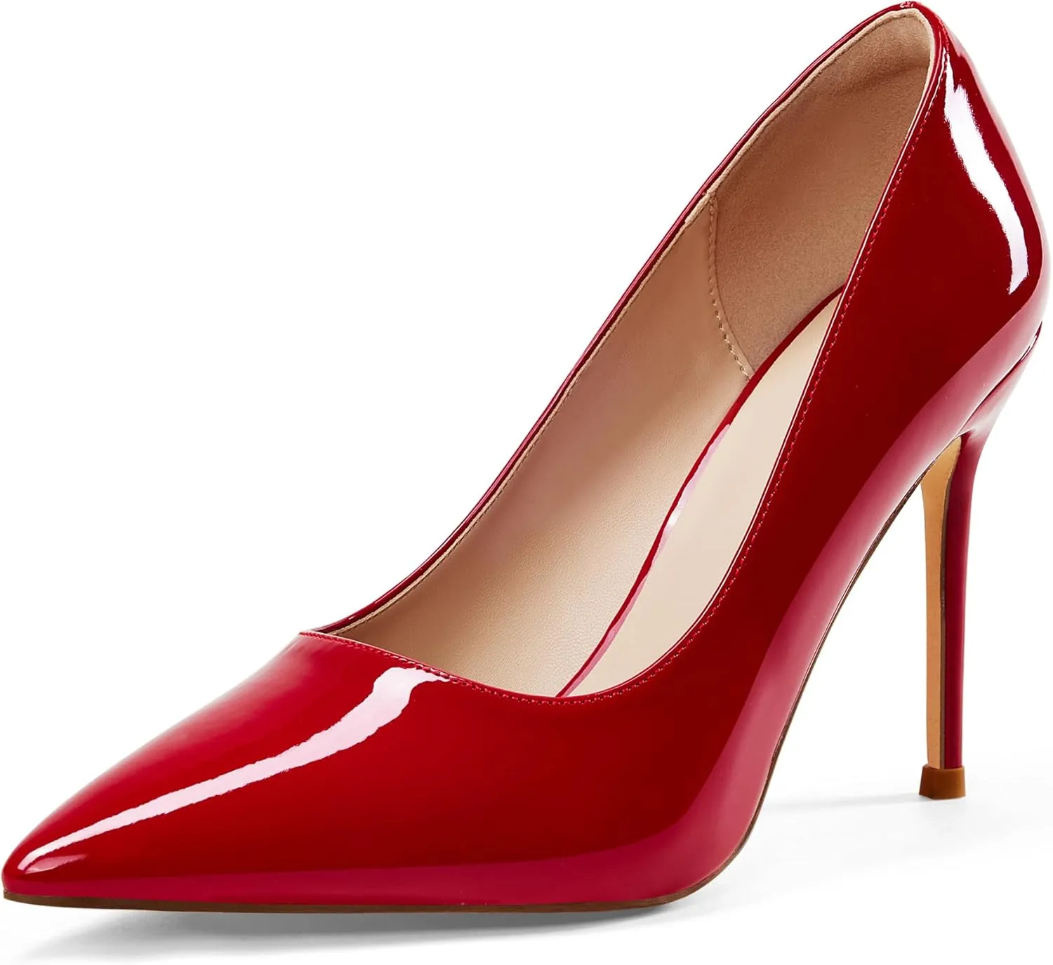 Elisabet Tang Women's High Heels Pumps Closed Pointed Toe Stiletto 4inch Heels Classic Office Special Dressy Wedding Pump Shoes
