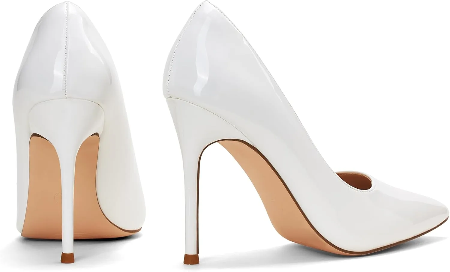 Elisabet Tang Women's High Heels Pumps Closed Pointed Toe Stiletto 4inch Heels Classic Office Special Dressy Wedding Pump Shoes