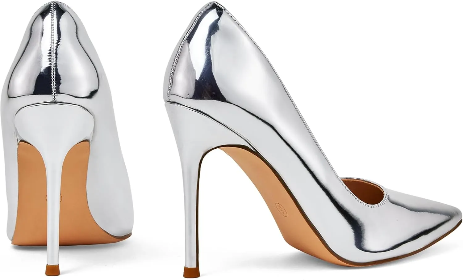 Elisabet Tang Women's High Heels Pumps Closed Pointed Toe Stiletto 4inch Heels Classic Office Special Dressy Wedding Pump Shoes