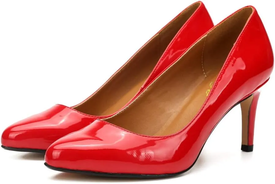 Enelauge Women's Men's Classic Stiletto Pointy Toe High Heel Wedding Dress Pumps