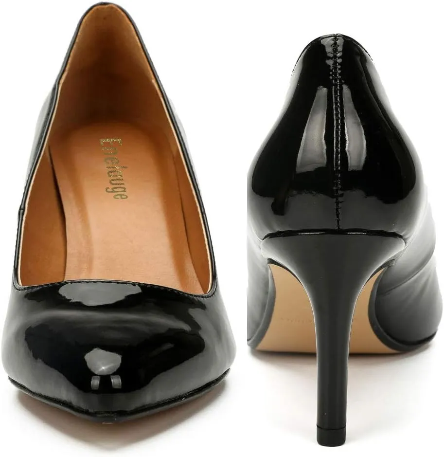 Enelauge Women's Men's Classic Stiletto Pointy Toe High Heel Wedding Dress Pumps
