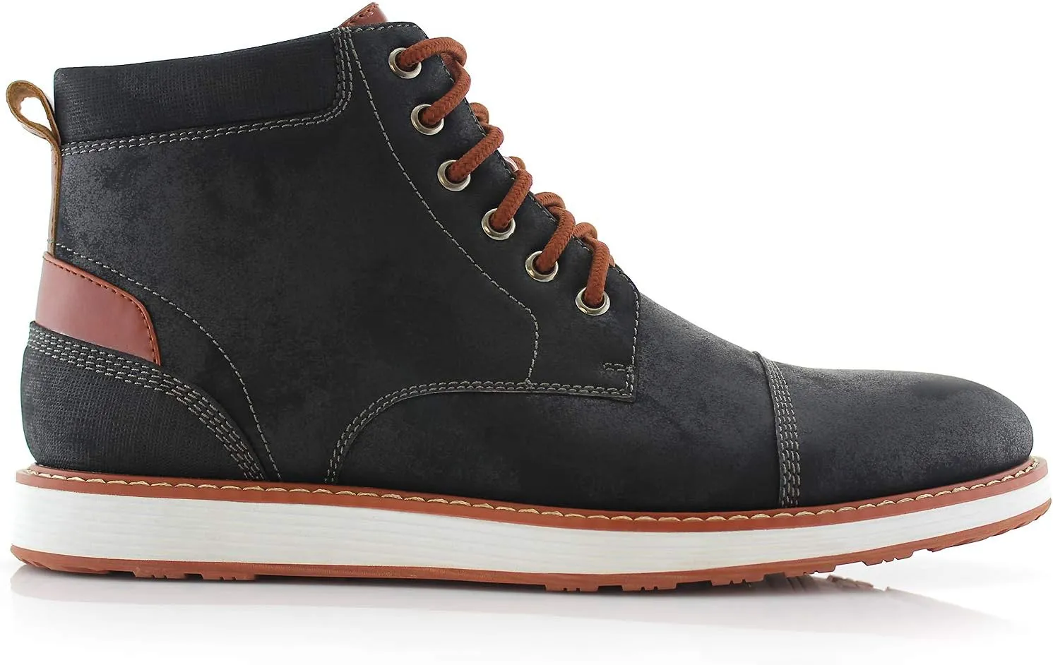 Ferro Aldo Birt MFA506027 Mens Memory Foam Casual Mid-Top Sneaker Desert Vegan Leather Chukka Boots
