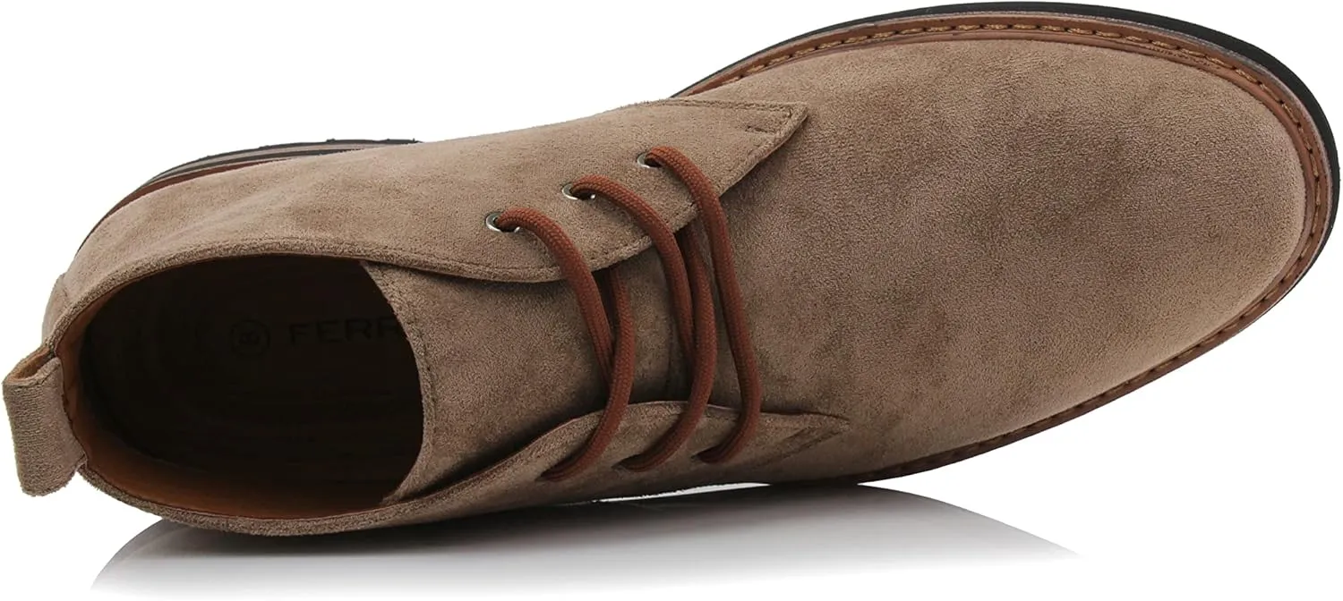 Ferro Aldo Mens Casual Mid-Top Desert Chukka Ankle Boots