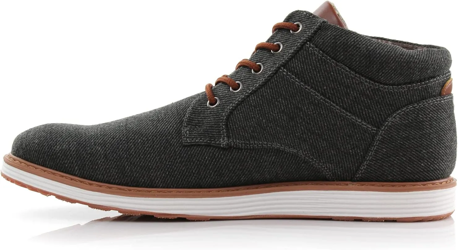 Ferro Aldo Mens Casual Mid-Top Desert Chukka Ankle Boots