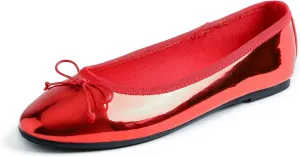 FEVERSOLE Women's Bling Soft Cushioned Comfort Flats Sparkle Party Ballets