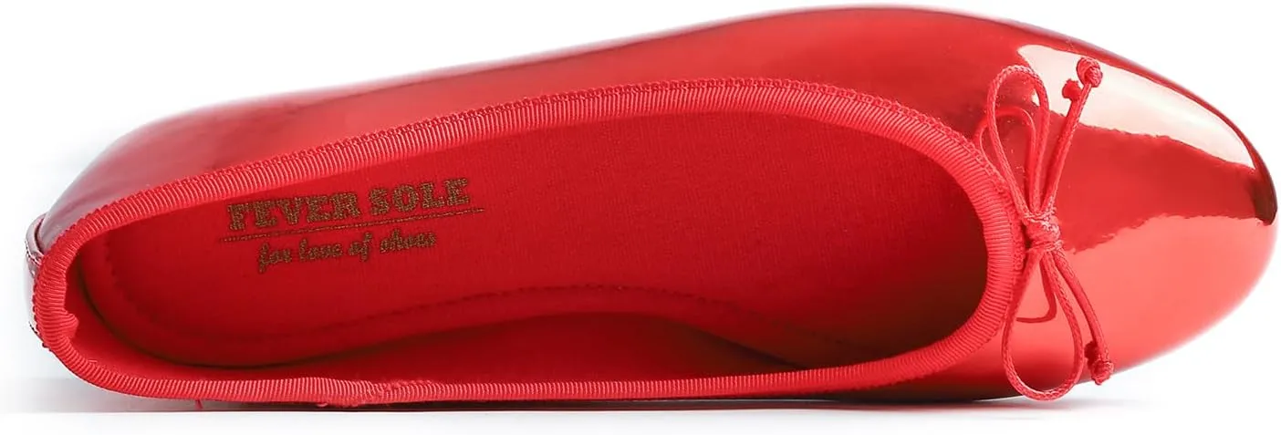 FEVERSOLE Women's Bling Soft Cushioned Comfort Flats Sparkle Party Ballets