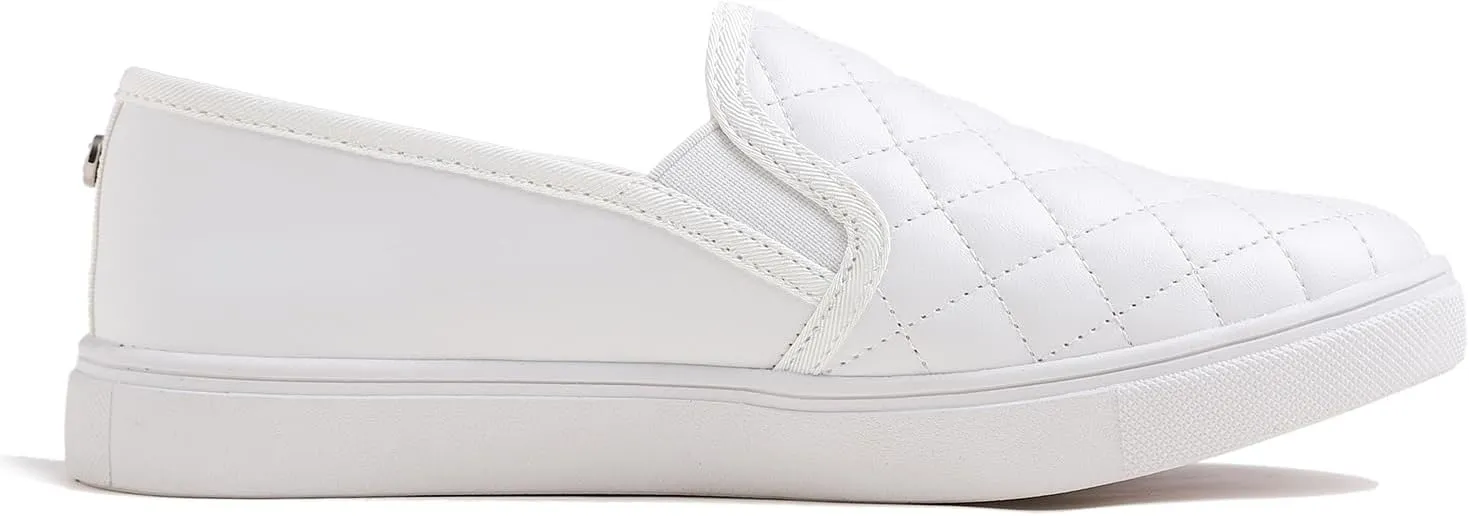 FEVERSOLE Women's Casual Slip On Sneaker Comfort Quilted Loafer Flats