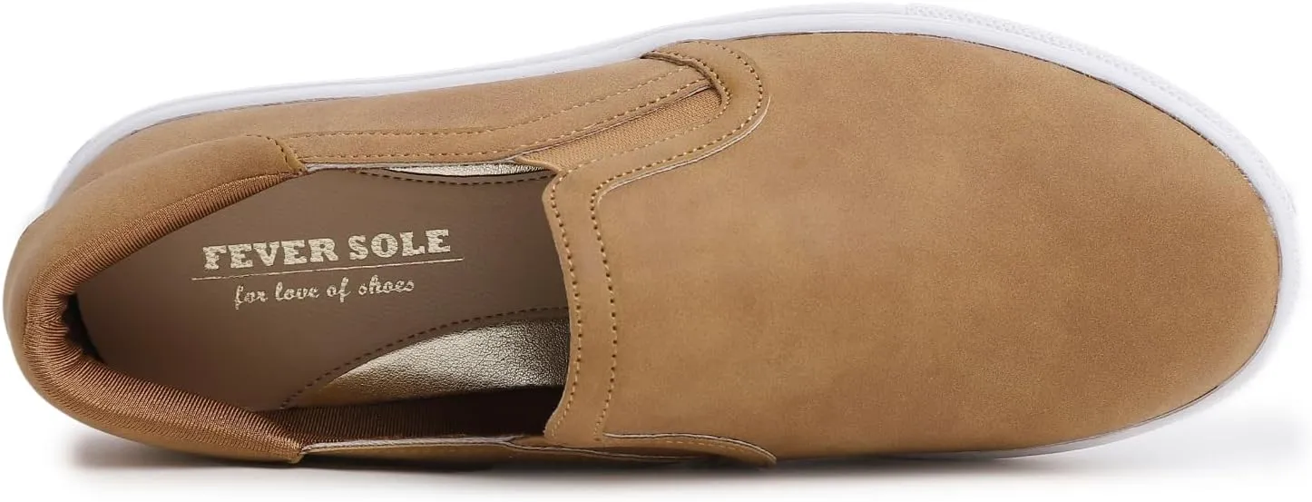 FEVERSOLE Women's Casual Slip On Sneaker Comfort Walking Loafer Flats