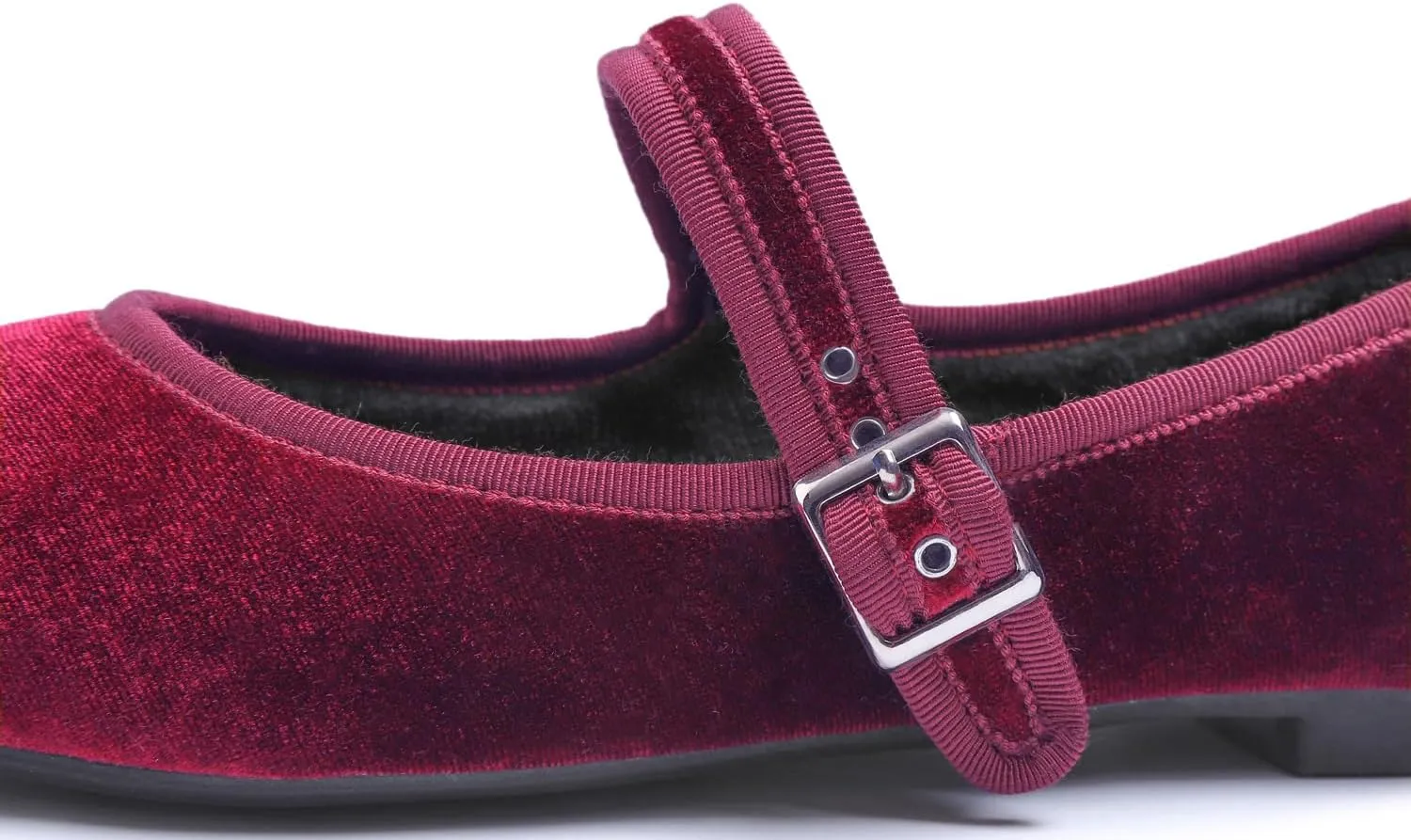FEVERSOLE Women's Soft Cushion Extra Padded Comfort Round Toe Mary Jane Metal Buckle Fashion Ballet Flats Walking Shoes