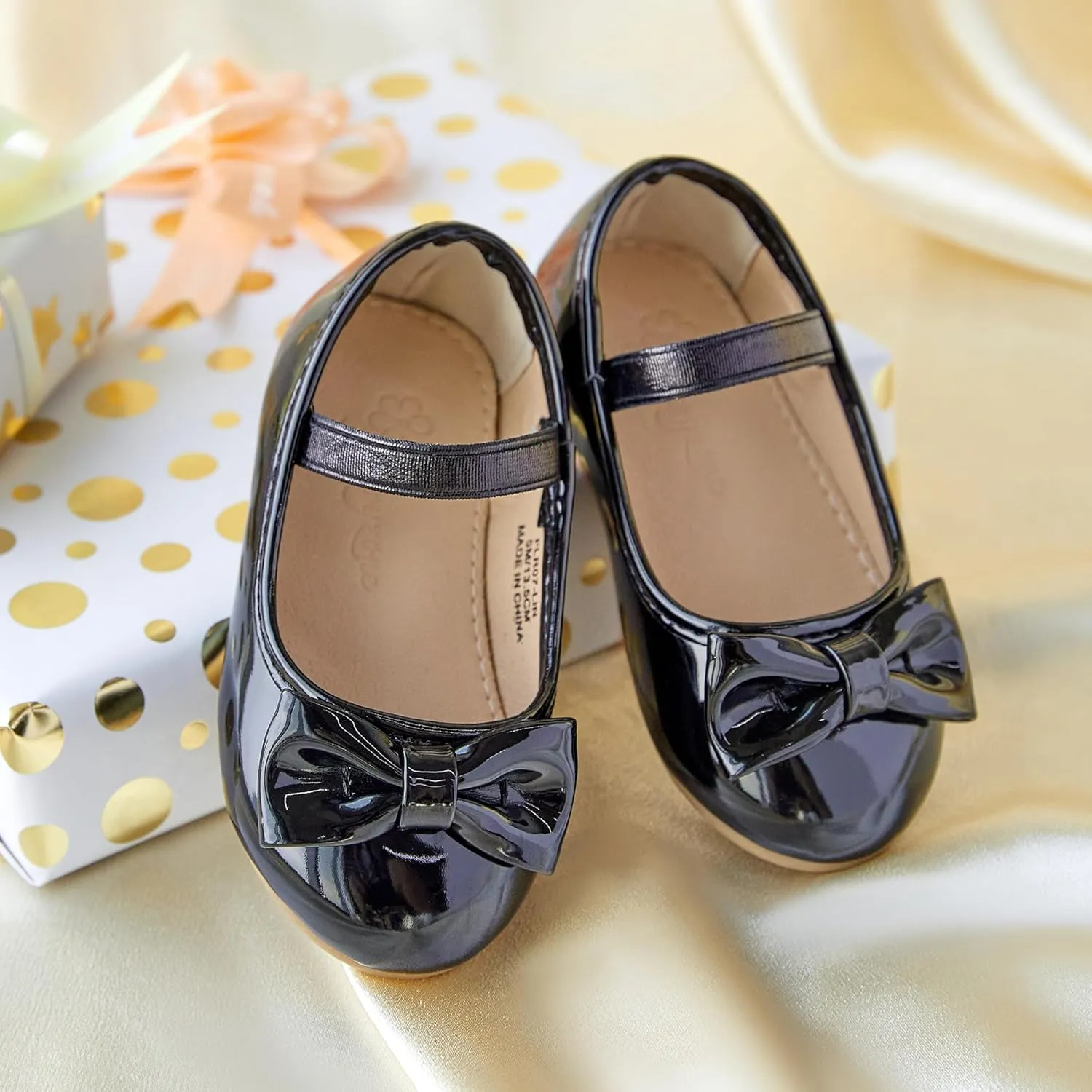 Flaryzone Toddler/Little Girls' Ballerina Flat Mary Jane Princess Dress Shoes - Wedding School Party