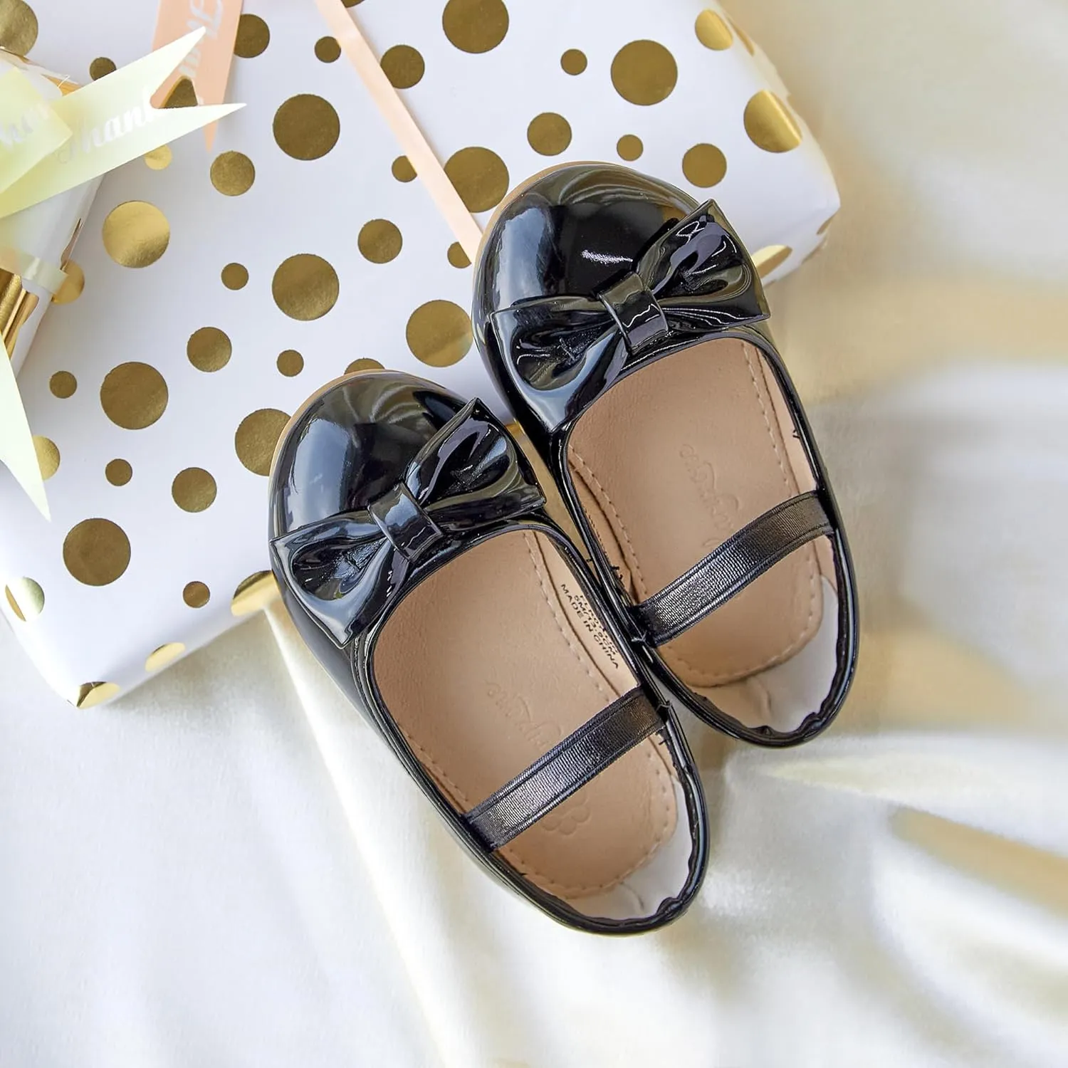 Flaryzone Toddler/Little Girls' Ballerina Flat Mary Jane Princess Dress Shoes - Wedding School Party