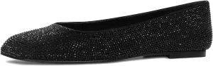 Flats for Women Rhinestone Square Toe Glitter Sparkly Comfortable Dress Bridal Ladies Wedding Shoes