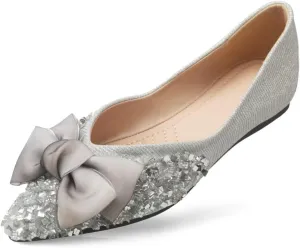 Flats Women Rhinestone Wedding Flats Comfort Pointed Toe Ballet Flats Dress Flats for Women