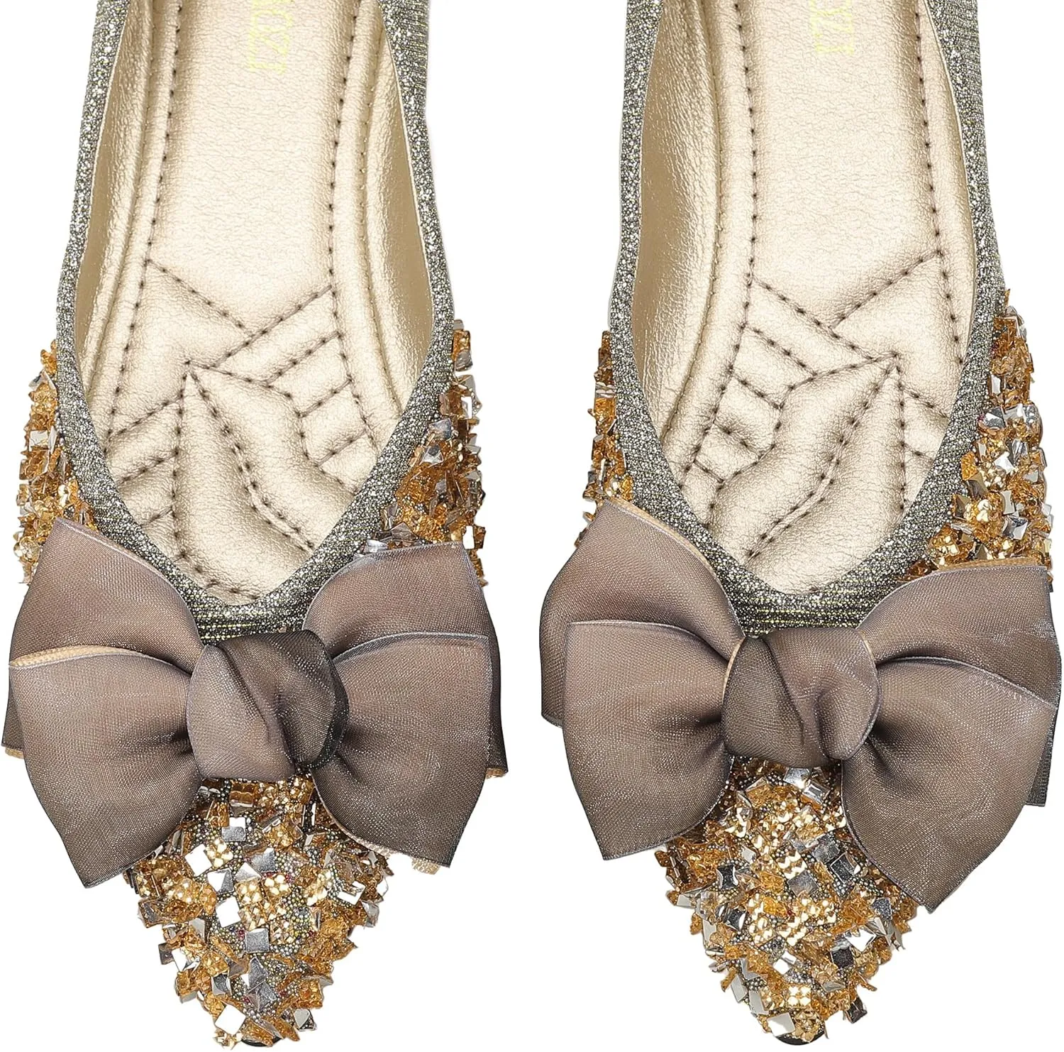 Flats Women Rhinestone Wedding Flats Comfort Pointed Toe Ballet Flats Dress Flats for Women