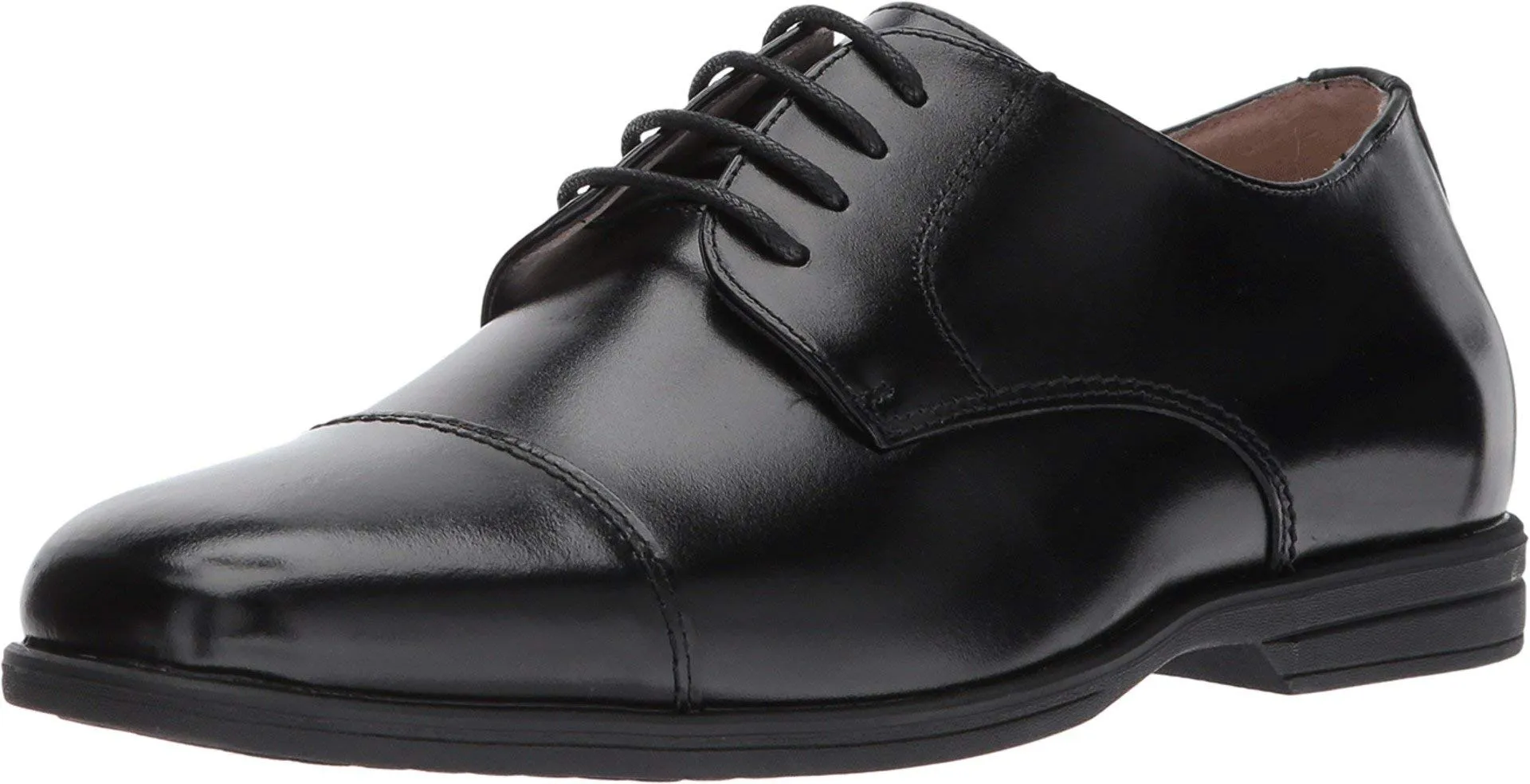 Florsheim Boy's, Reveal Cap Toe Oxford JR - Little Kid & Big Kid 6 Big Kid Black