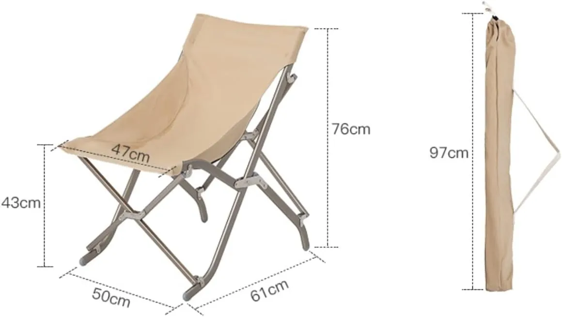 Folding Camping Outdoor Portable Ultra Light Folding Chair by Camping Chair Seat Load Oxford Aluminum Cloth Fishing Chair Chairs Foldable(Dark Blue)
