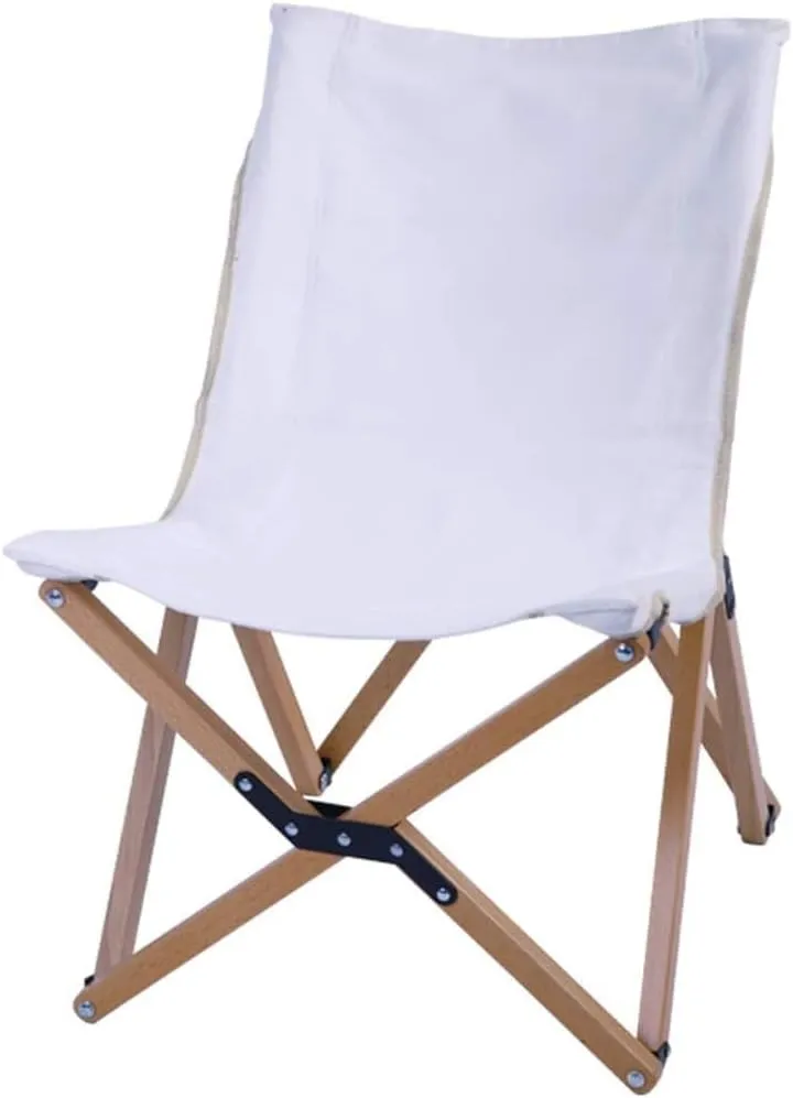 Folding Camping Portable Camping Chair Lightweight Folding Fishing Outdoor Camping Folding Chairs Ultra Light Solid Wood Chair Chairs Foldable(White)