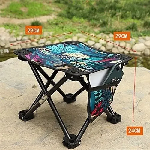 Folding Camping Portable Lightweight Chair Folding Extended Seat Aluminium Alloy Ultralight Detachable Camping Fishing Chair Chairs Foldable(Blue Camouflage)
