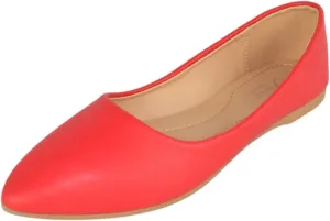 Forever Shoes Women Ballet Basic Flats Pointed Toe Comfort Insoles ALICIA-32
