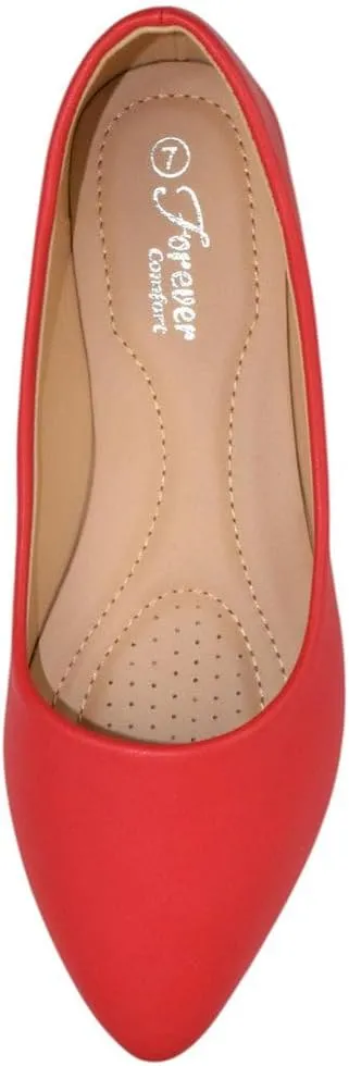 Forever Shoes Women Ballet Basic Flats Pointed Toe Comfort Insoles ALICIA-32