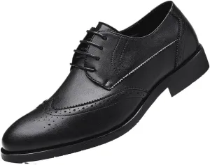 Formal Oxford Shoes for Men Classic Lace Up Wedding Round Toe Spanish Leather Prom Non Slip Shoe