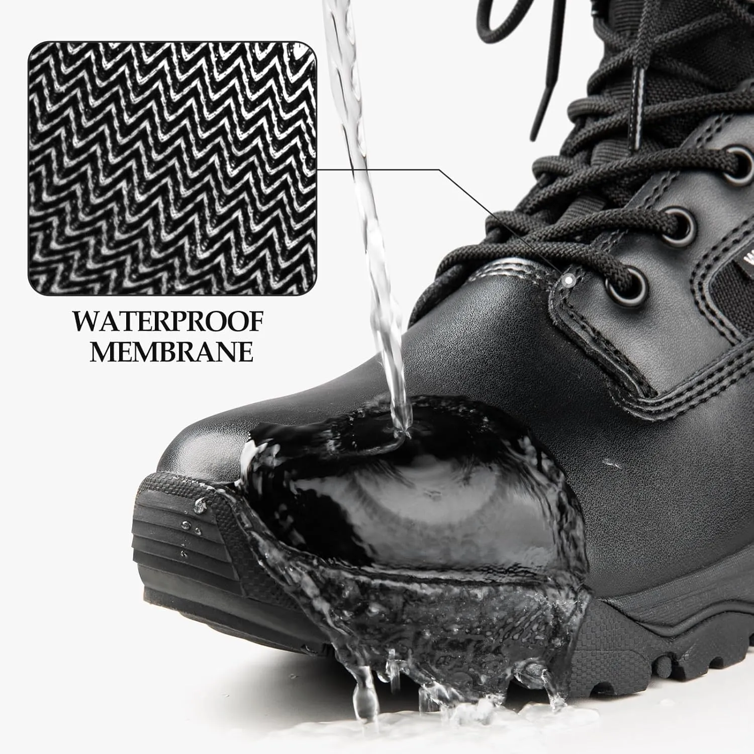 FREE SOLDIER Men's Tactical Boots 8 Inches Lightweight Combat Boots Durable Suede Leather Military Work Boot Desert Boot