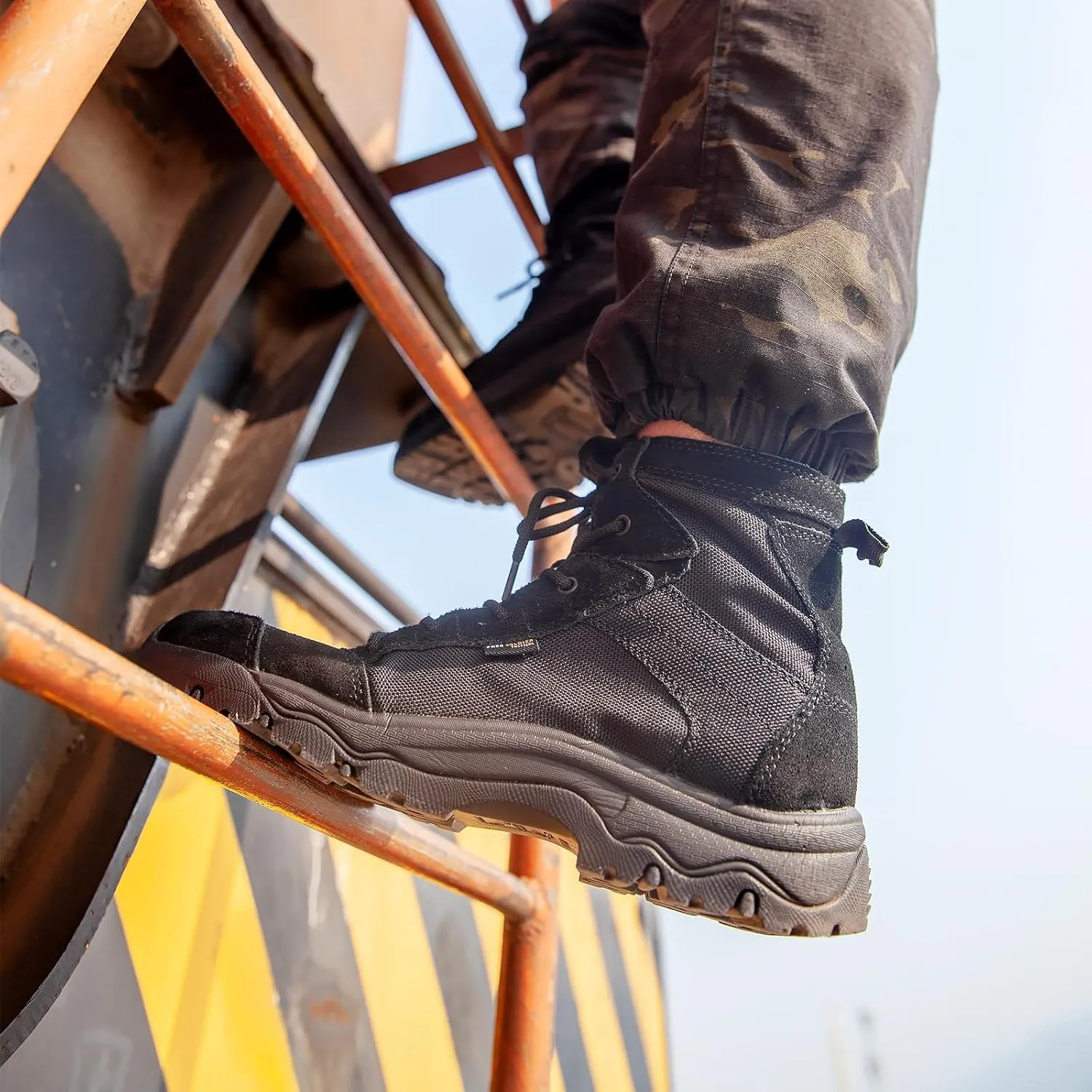 FREE SOLDIER Men's Tactical Hiking Boots Lightweight Comfortable Combat Work Boots 6 Inches