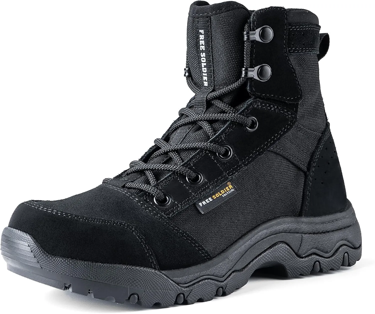 FREE SOLDIER Women’s Tactical Hiking 6 Inches Lightweight Combat Boot Durable Comfortable Work Boots for Women