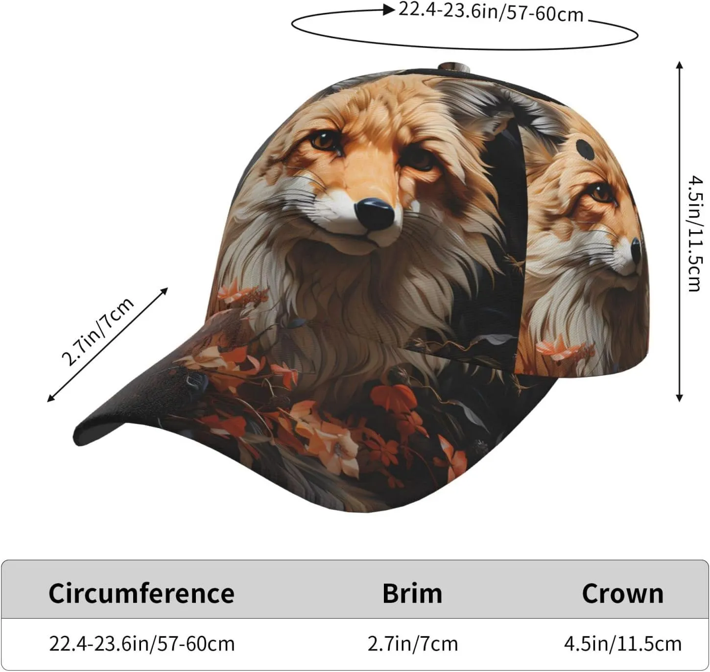 Fresh Oranges Kiwis Classic Baseball Cap - Adjustable Running Hat - Ideal for Beach Vacation, Outdoor Sports & Travel