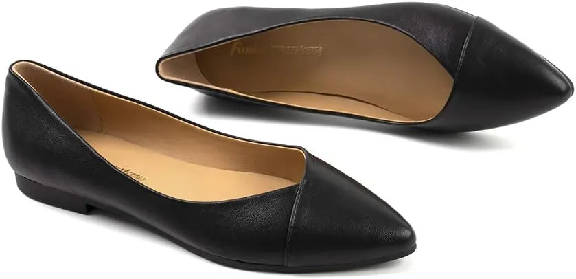 FUNKYMONKEY Women's Classic Ballet Flats Casual Comfort Slip On Flats Shoes