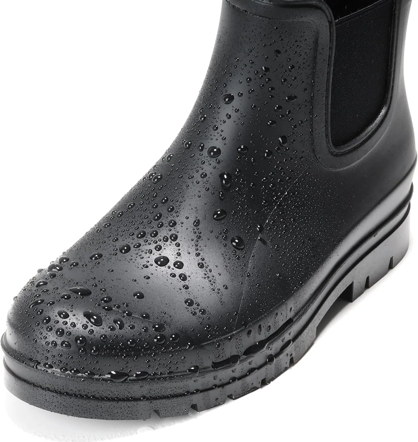 Furuian Women's Ankle Rain Boots Waterproof Chelsea Rain Boots Rubber Boots Women Short Garden Boots Anti Slip Outdoor Lightweight Work Booties