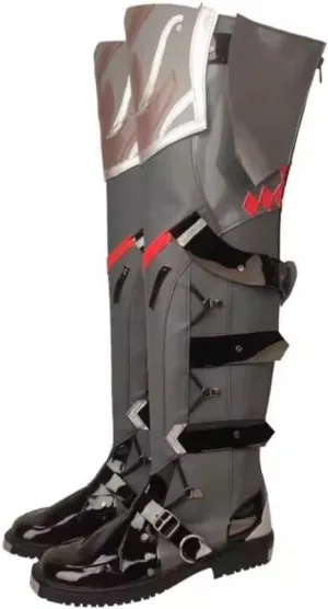 Genshin Impact Cosplay Full Character Wriothesley Cosplay Shoes Boots, Heels, and Flats for Halloween, Anime and Game Conventions